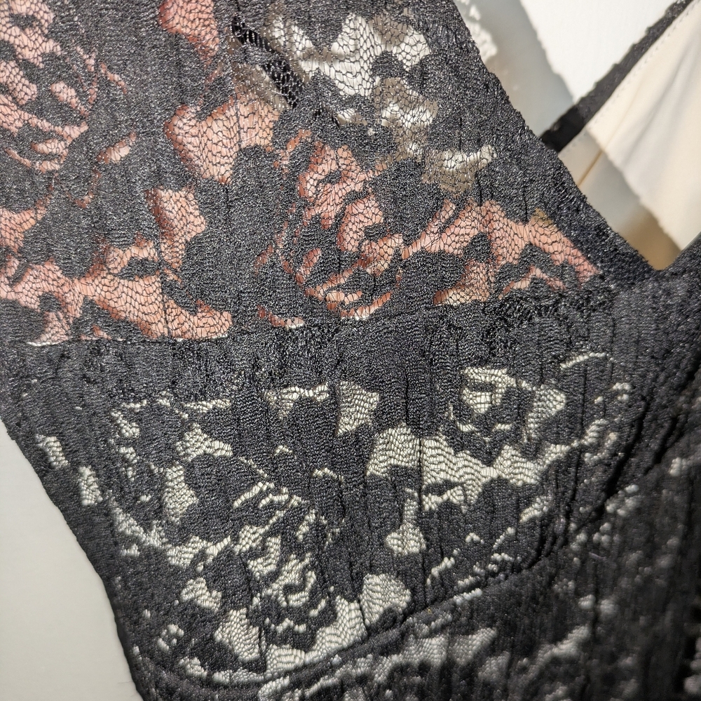 Torrid Black and Cream Lace Dress Size 1 14/16 - Picture 6 of 6